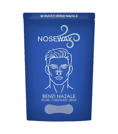 Pachet Noseway cu 30 de benzi nazale pentru respirație mai liberă