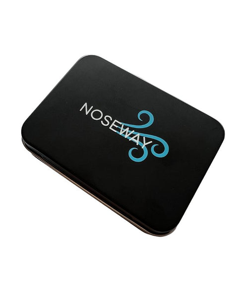 Cutie metalică neagră Noseway pentru păstrarea accesoriilor nazale
